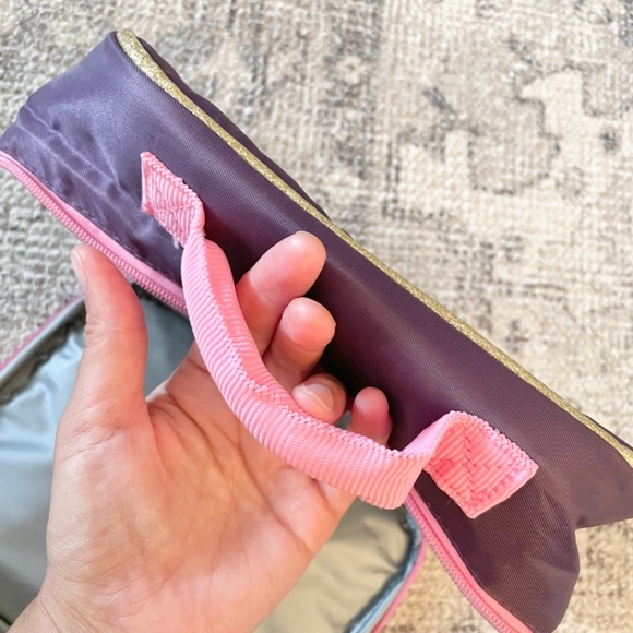 Unicorn 🦄 magical sparkle insulated lunch bag lunchbox deep purple pink gold - Picture 4 of 8